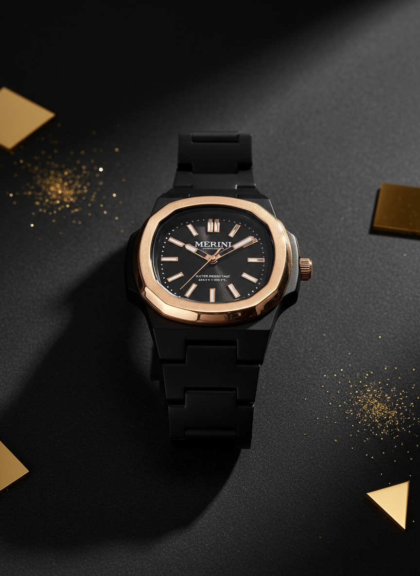 Merini Black Ceramic Watch
