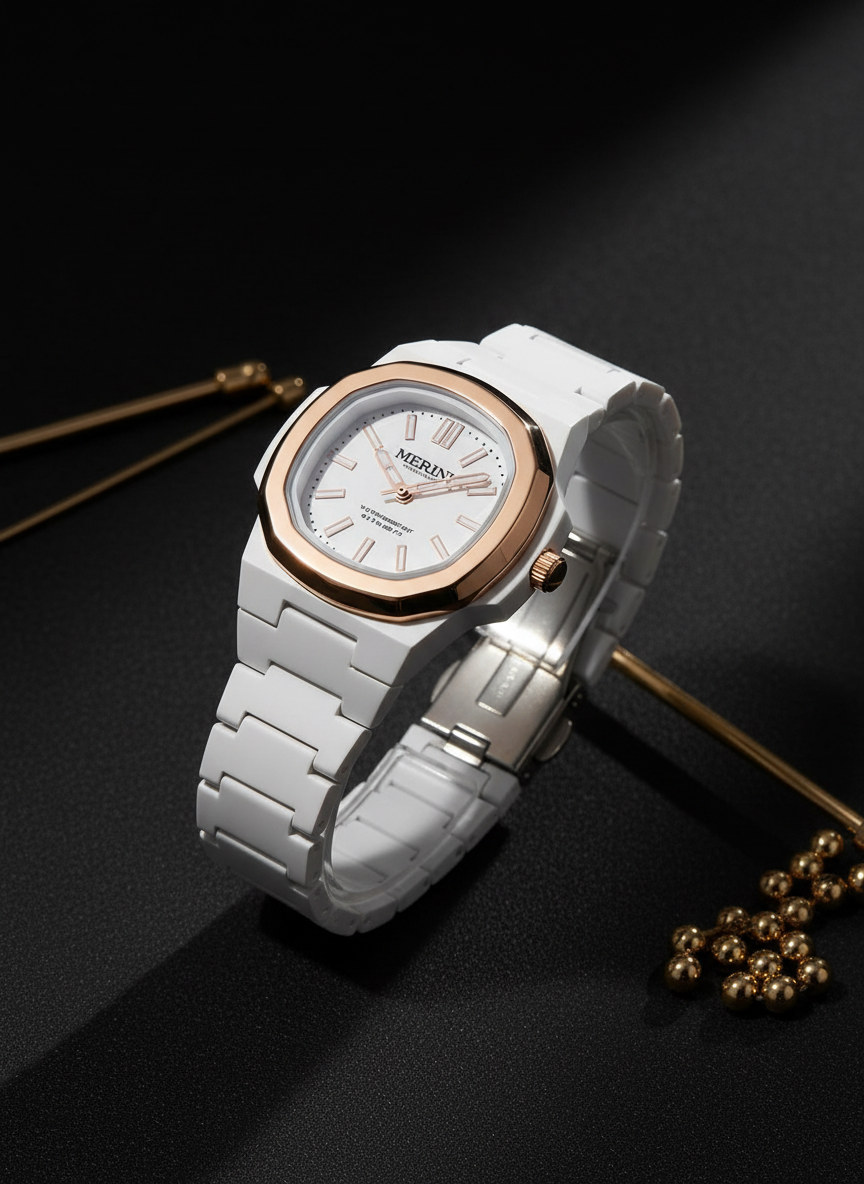 Merini White Watch M514